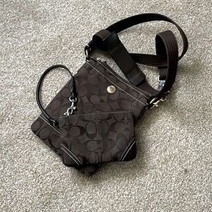 Coach crossbody and wristlet